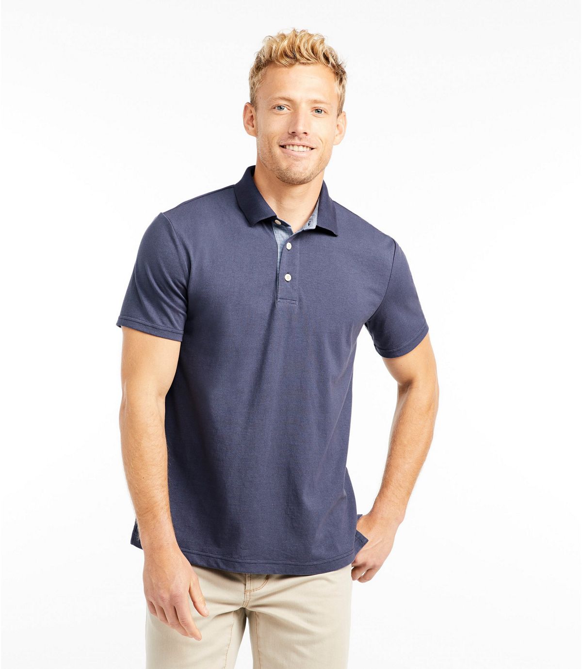 L.L.Bean Men's Signature Polo Shirt, Short-Sleeve