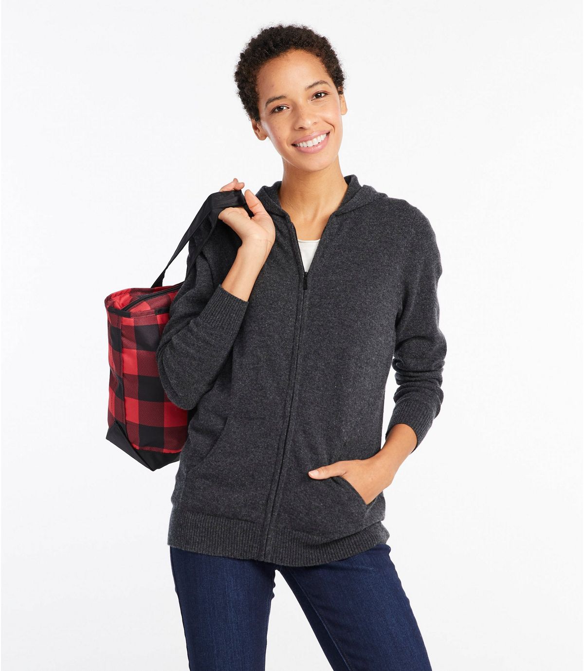 L.L.Bean Women's Classic Cashmere Sweater, Zip Hoodie