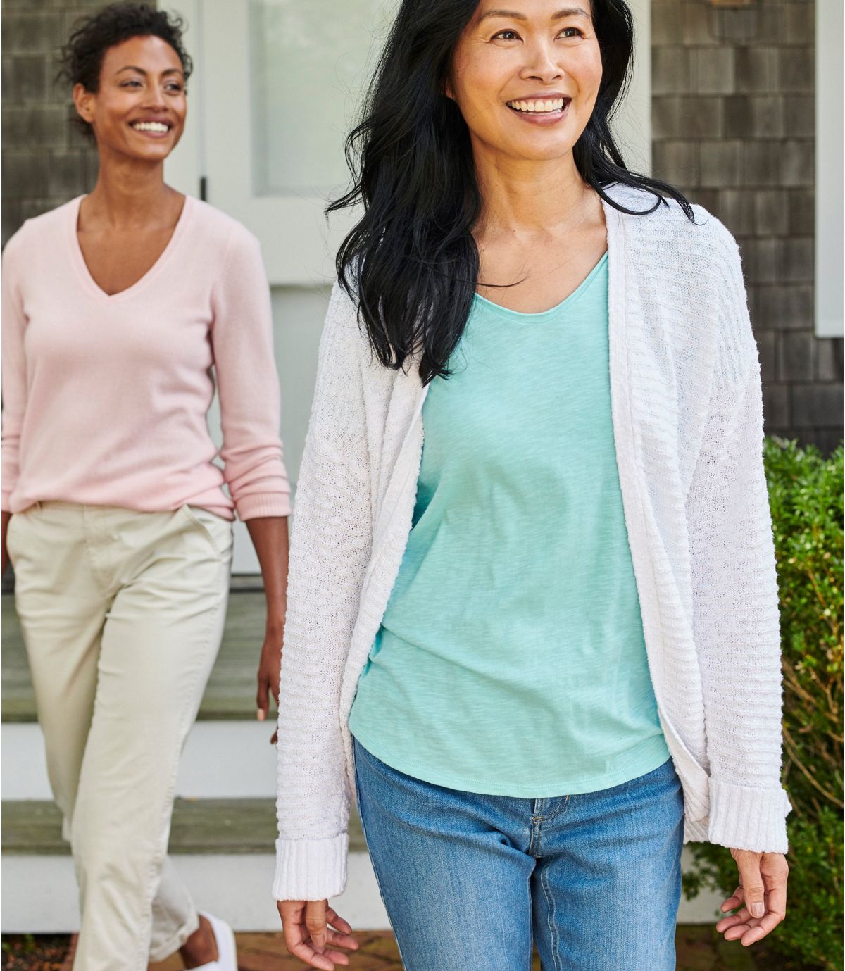 L.L.Bean Women's Midweight Cotton Slub Cardigan