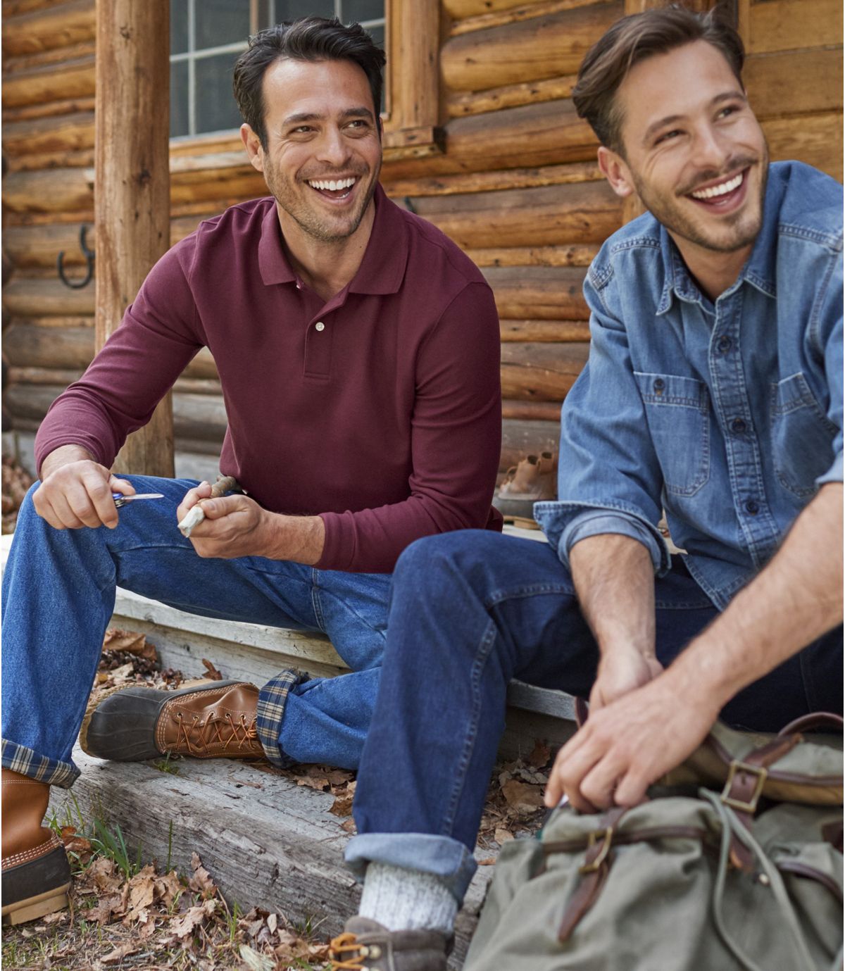 L.L.Bean Men's Premium Double L® Polo, Long-Sleeve Without Pocket