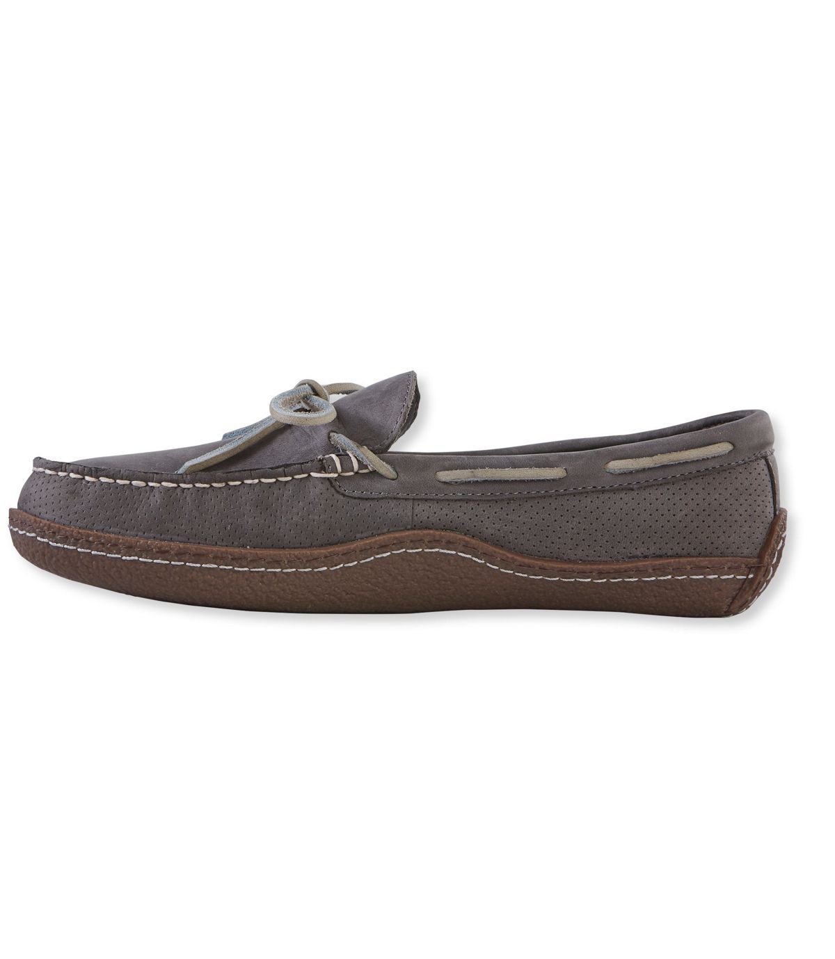 L.L.Bean Handsewn Slippers, Perforated Flannel-Lined