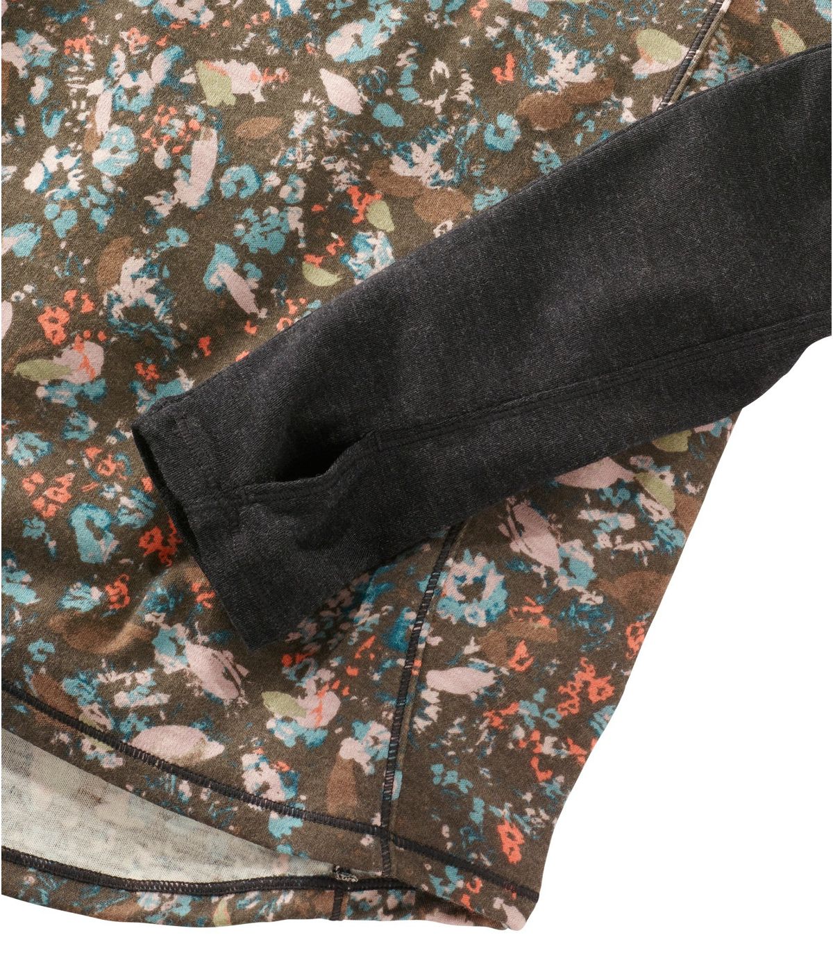 L.L.Bean Women's Cresta Wool Midweight Base Layer Crew, Print