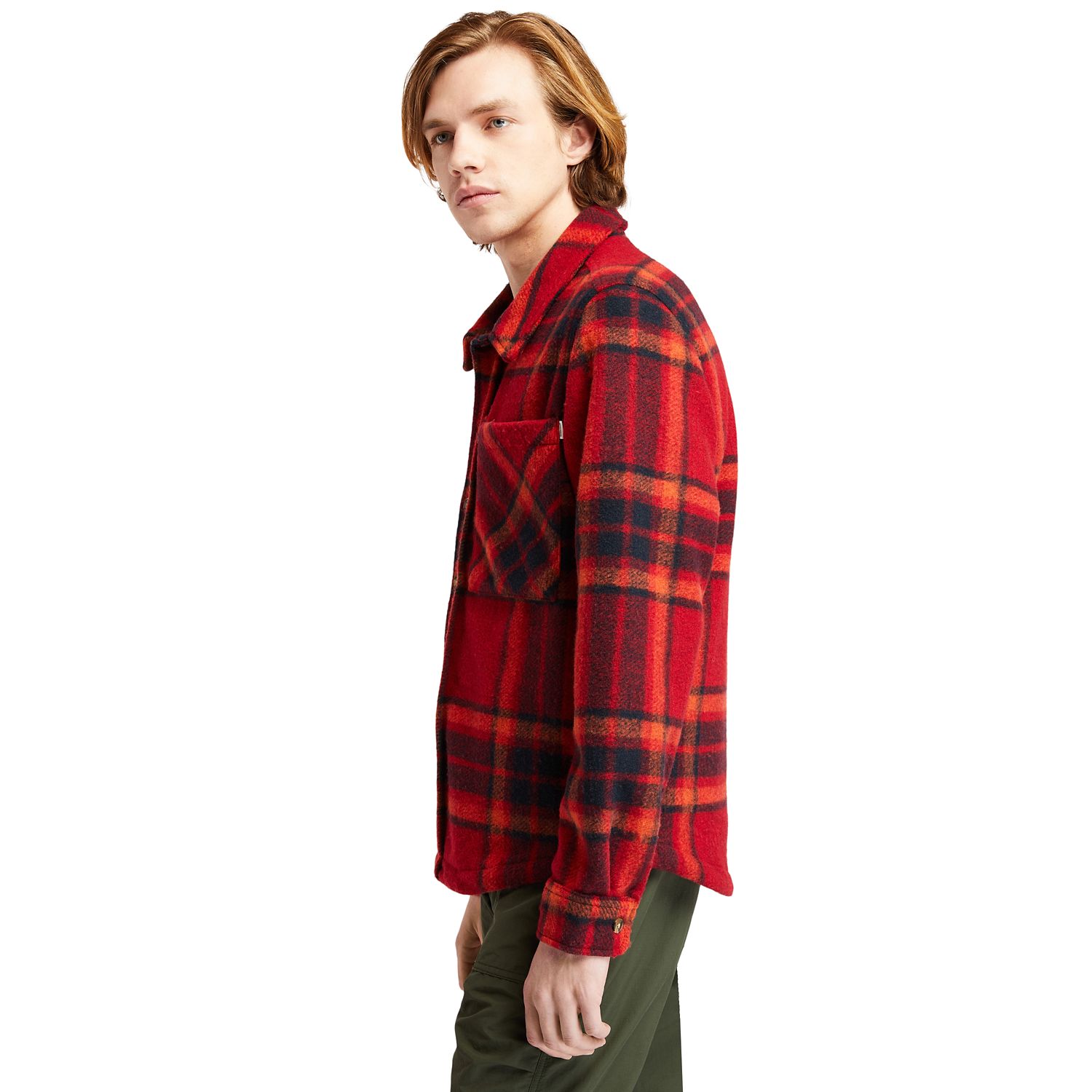 Men's Plaid Fleece Overshirt