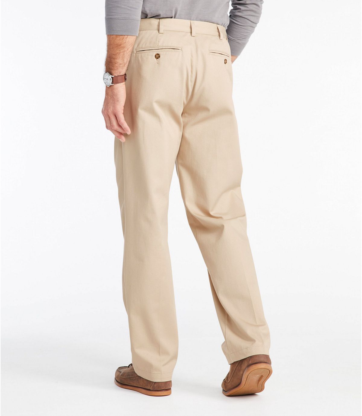 L.L.Bean Men's Wrinkle-Free Double L® Chinos, Natural Fit Hidden Comfort Pleated