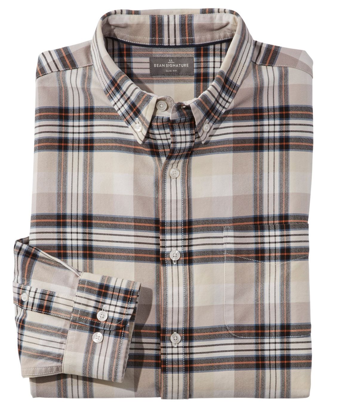 L.L.Bean Men's Signature Washed Oxford Cloth Shirt, Plaid