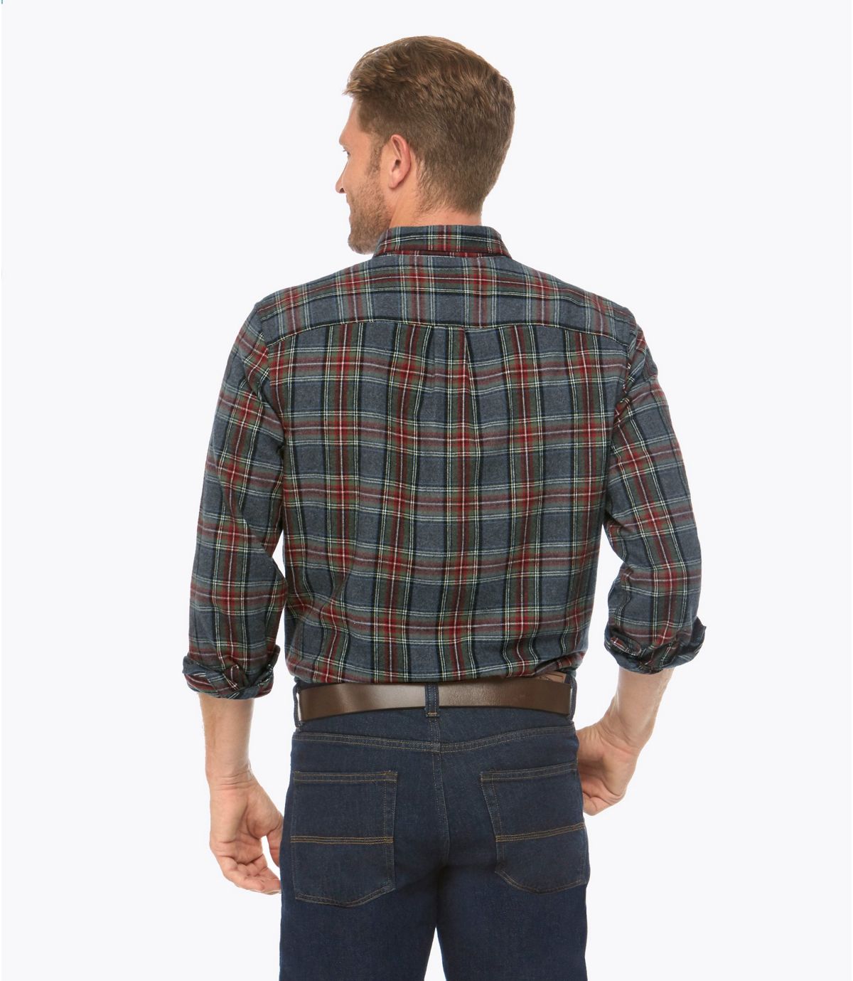 L.L.Bean Scotch Plaid Flannel Shirt, Slightly Fitted
