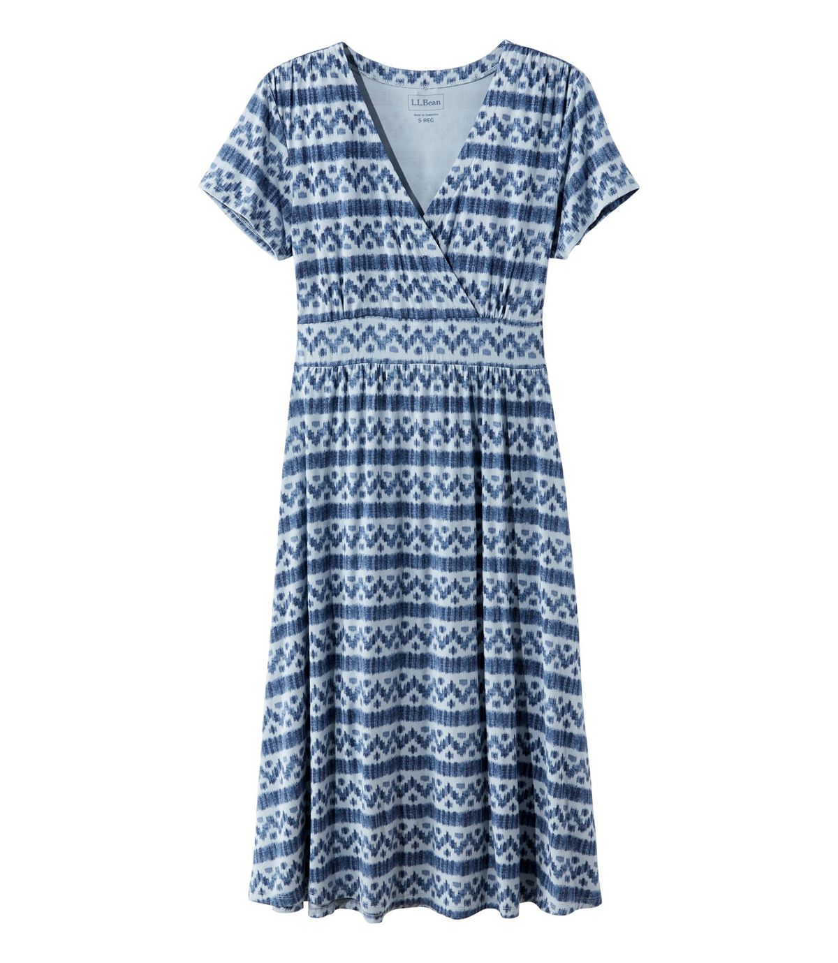 L.L.Bean Women's Summer Knit Dress, Short-Sleeve Stripe