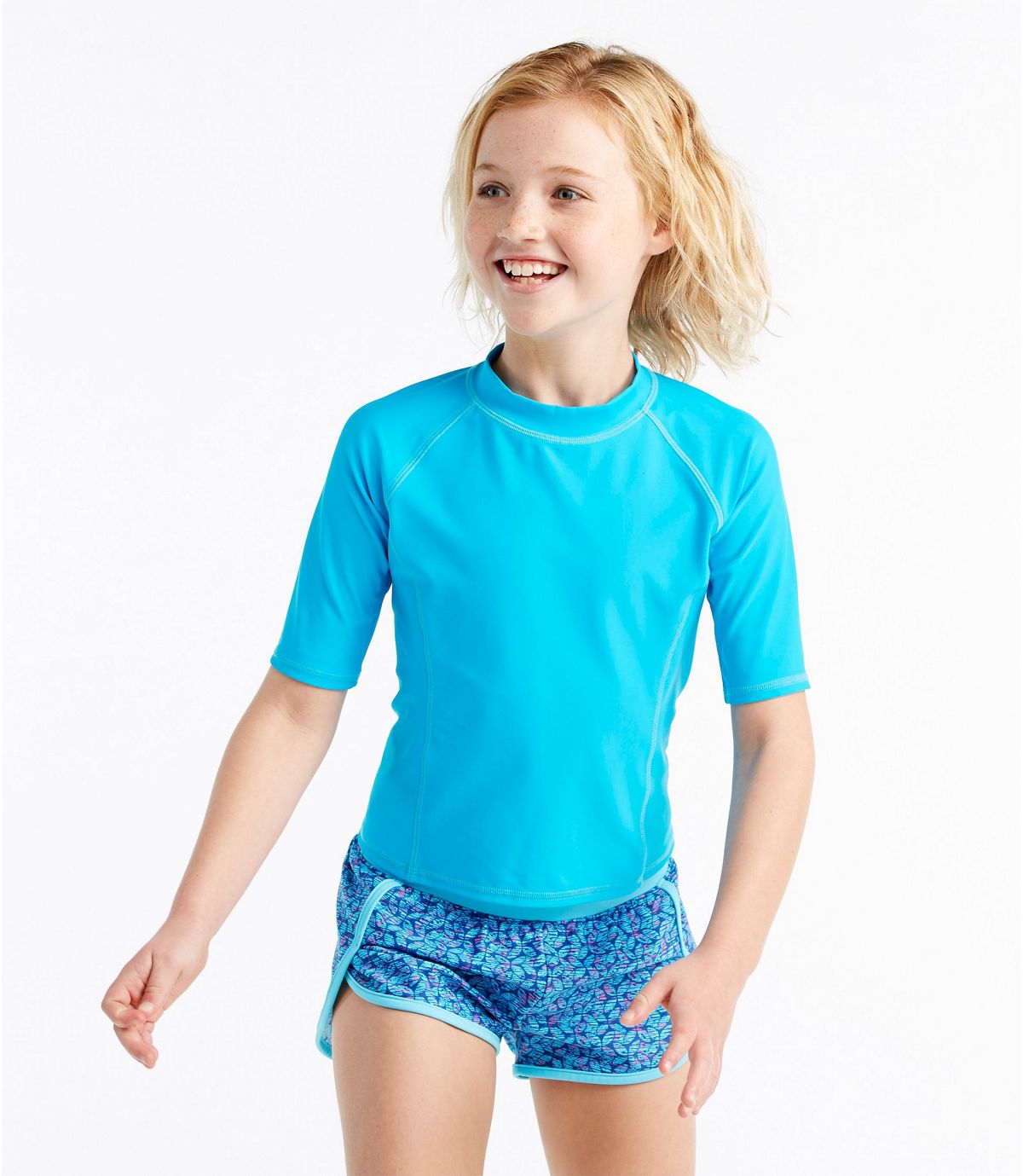 L.L.Bean Girls' Sun-and-Surf Shirt, Half-Sleeve