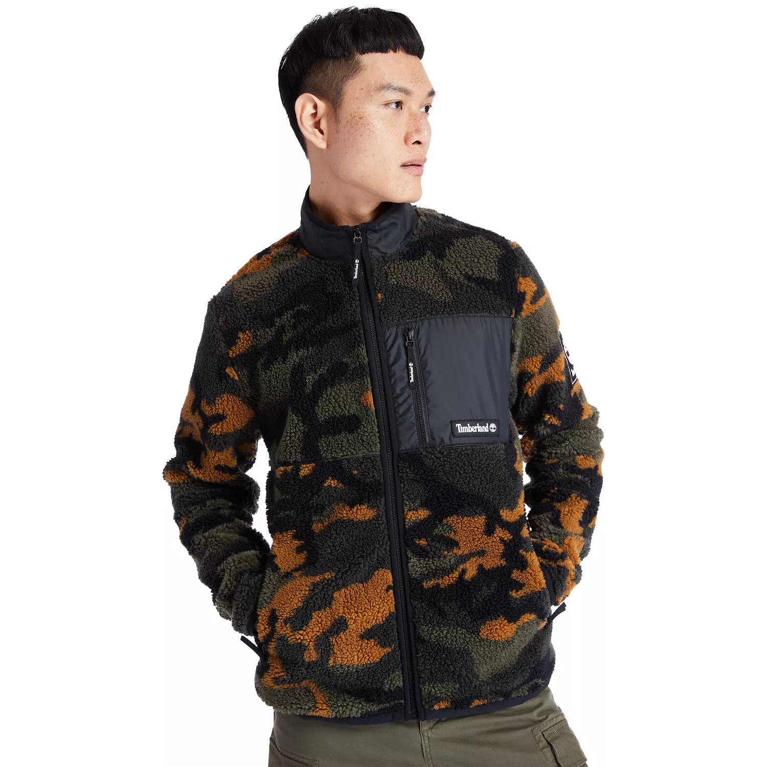 Men's Camo Recycled Fleece Jacket