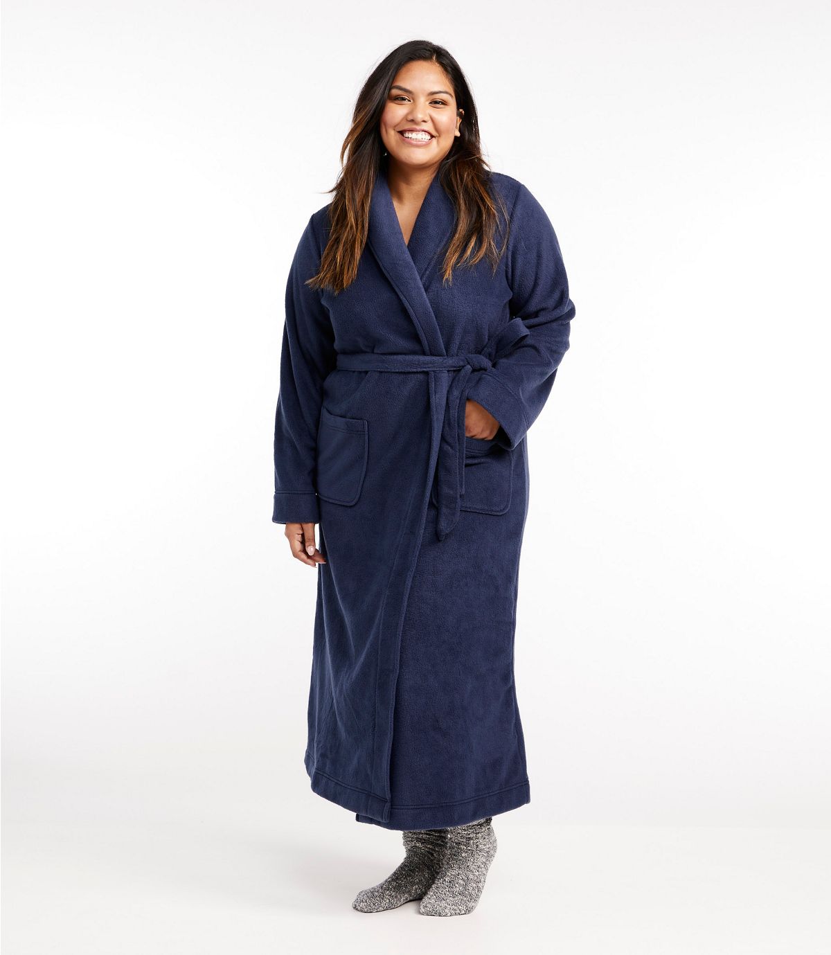 L.L.Bean Women's Winter Fleece Robe, Wrap-Front