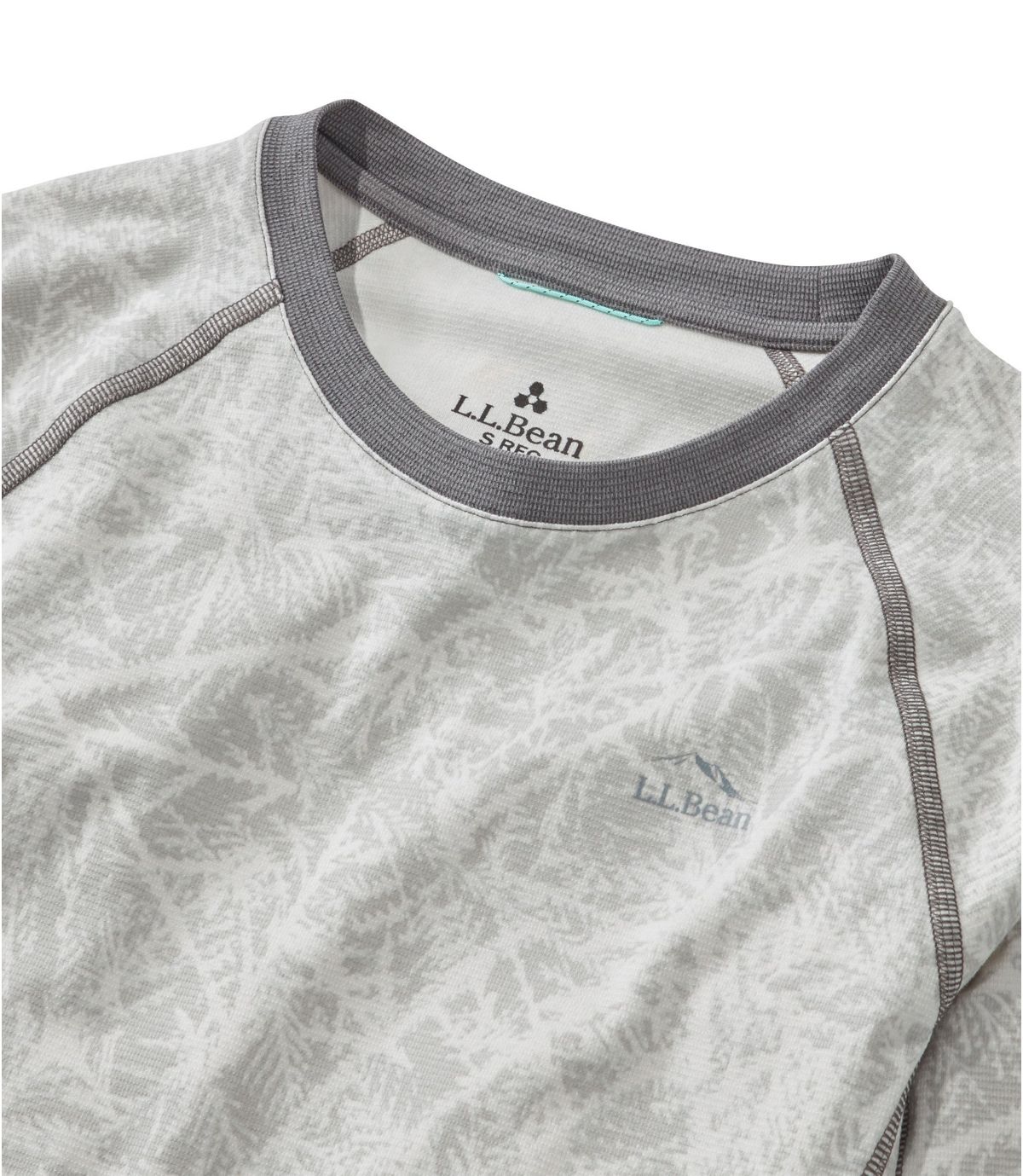 L.L.Bean Women's L.L.Bean Midweight Crew Base Layer, Long Sleeve, Print
