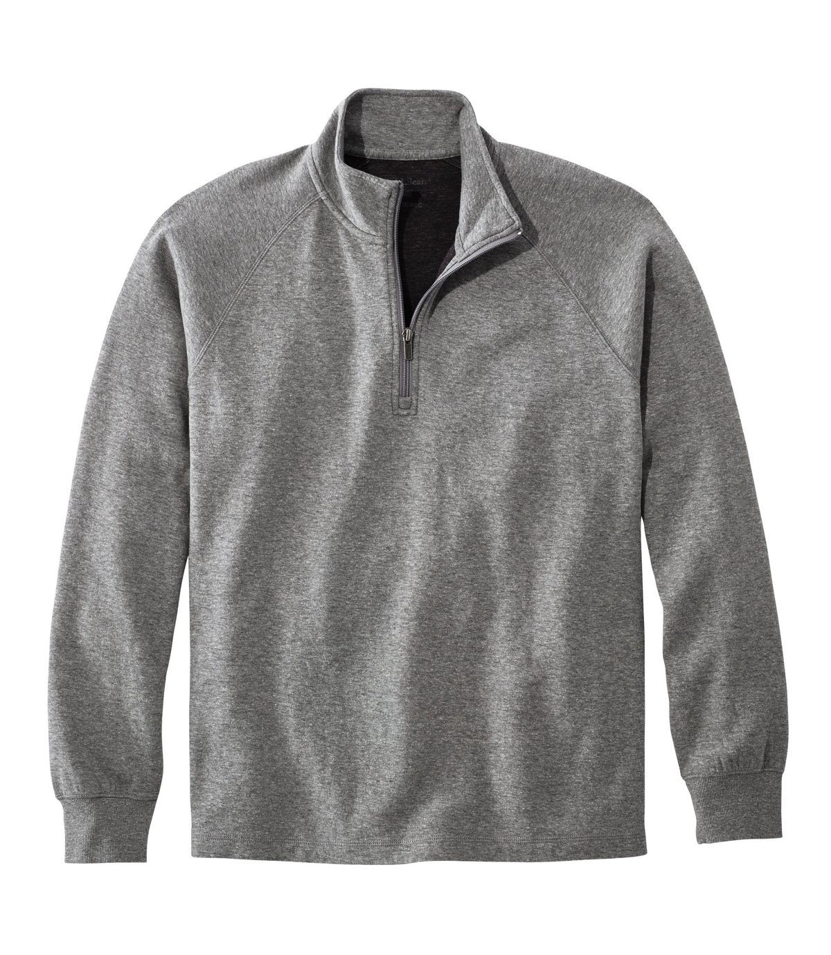 L.L.Bean Men's Washed Cotton Double-Knit Shirts, Quarter-Zip Pullover