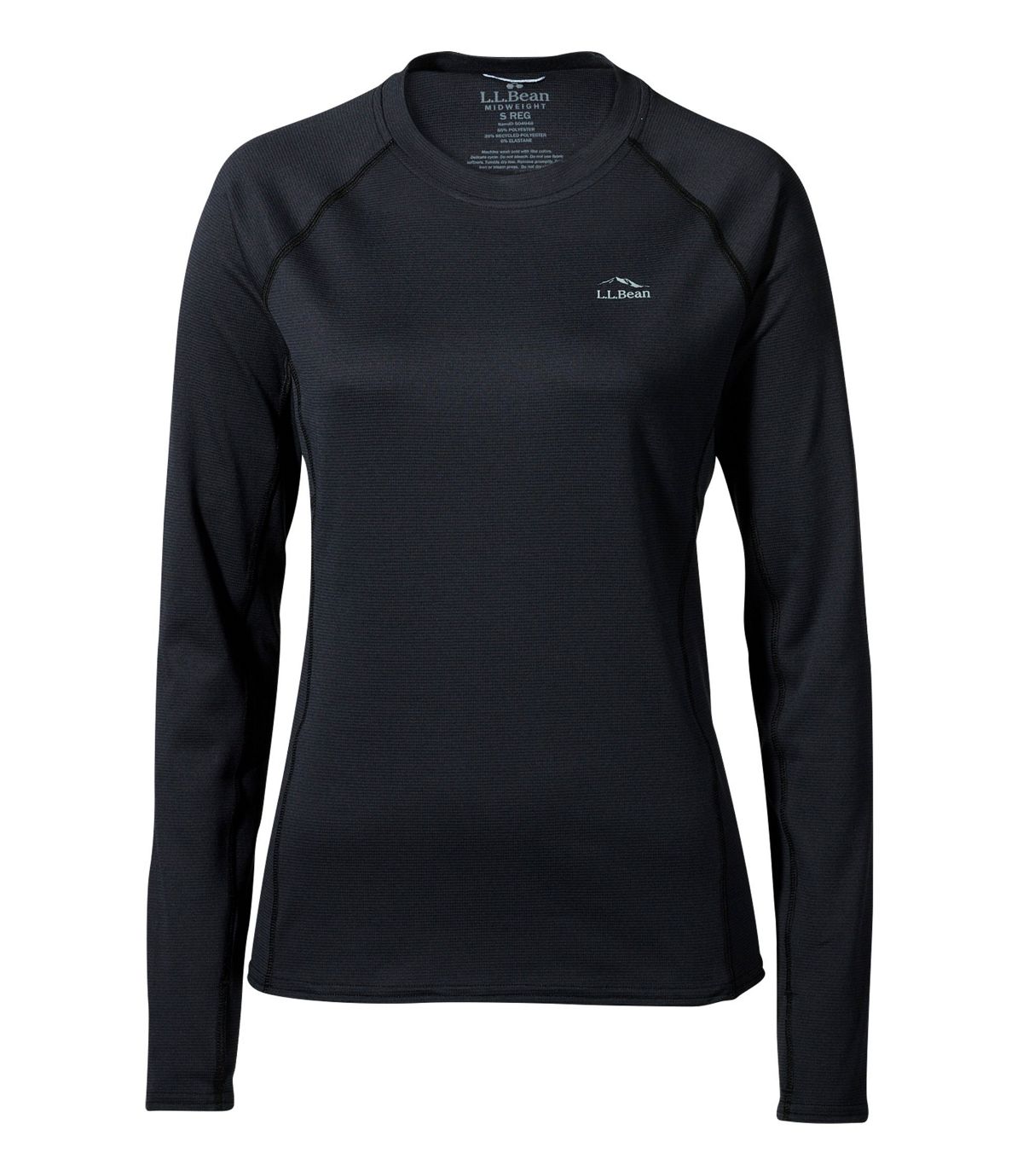 L.L.Bean Women's L.L.Bean Midweight Crew Base Layer, Long Sleeve
