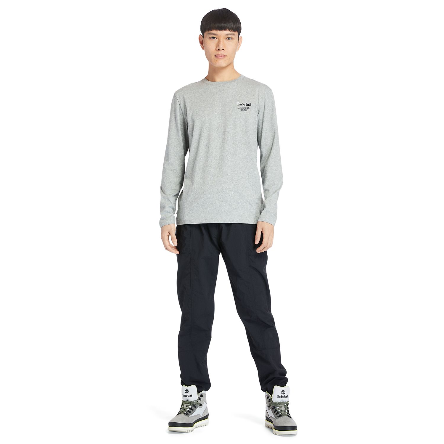 Men's Back-Graphic Long-Sleeve Box-Cut Tee