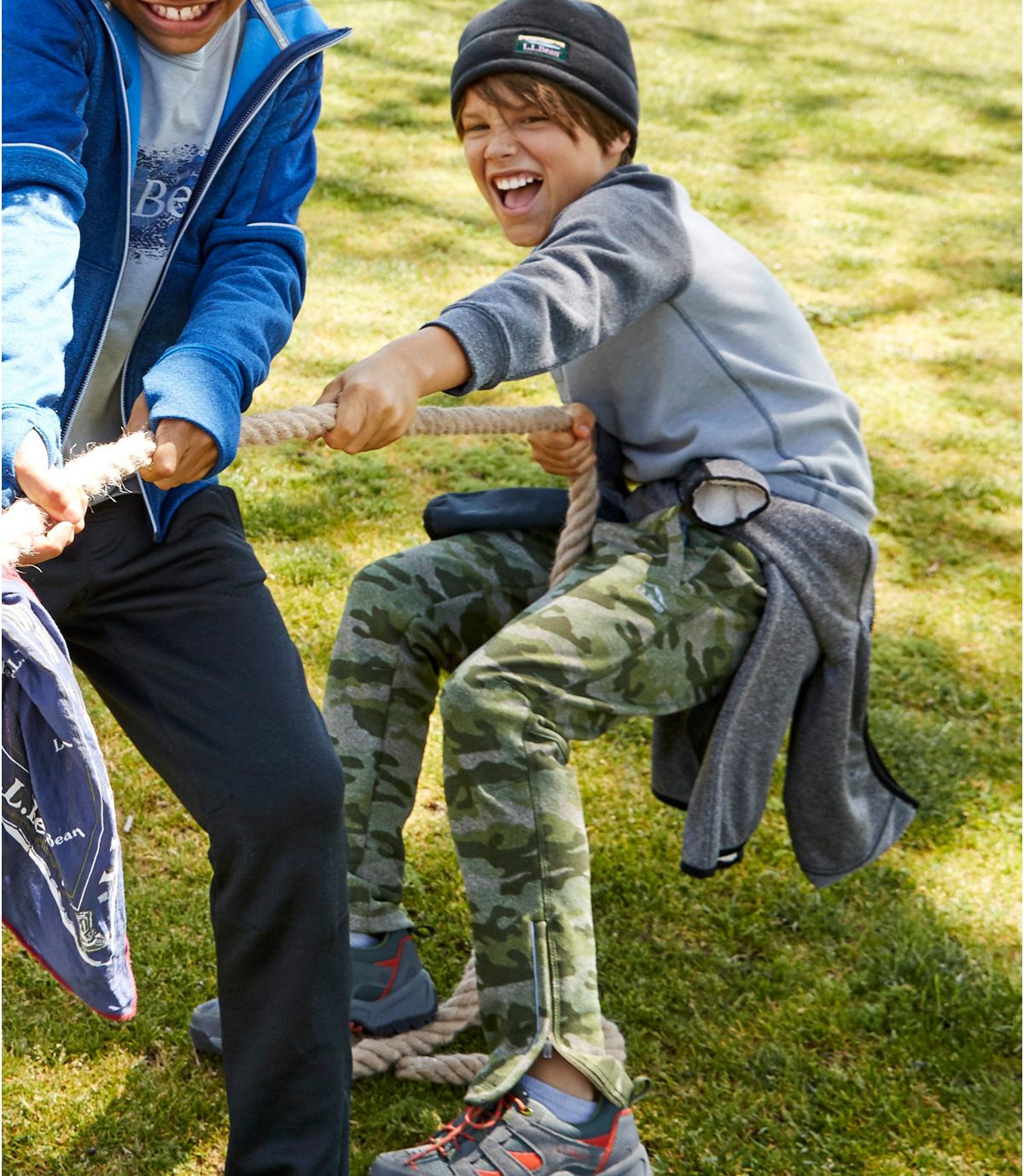 L.L.Bean Kids' Mountain Fleece Pants, Print