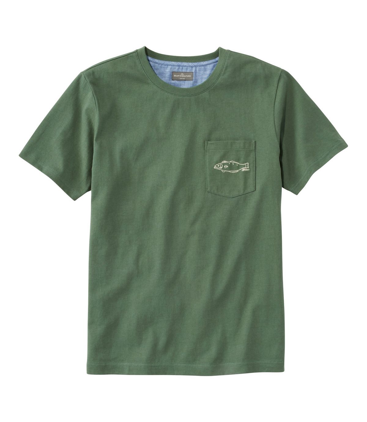 L.L.Bean Signature Pocket Tee, Short-Sleeve, Embroidered
