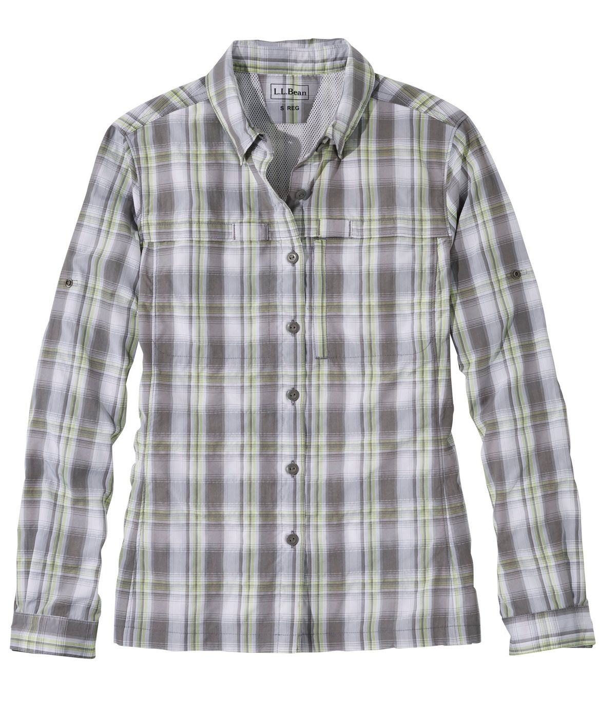 L.L.Bean Women's Tropicwear Shirt, Plaid Long-Sleeve