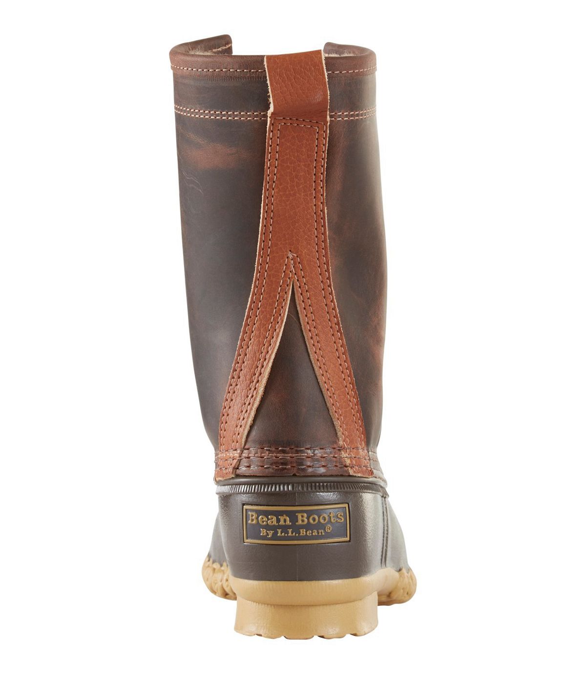 L.L.Bean Signature Tumbled-Leather L.L.Bean Boots, 10" Shearling-Lined