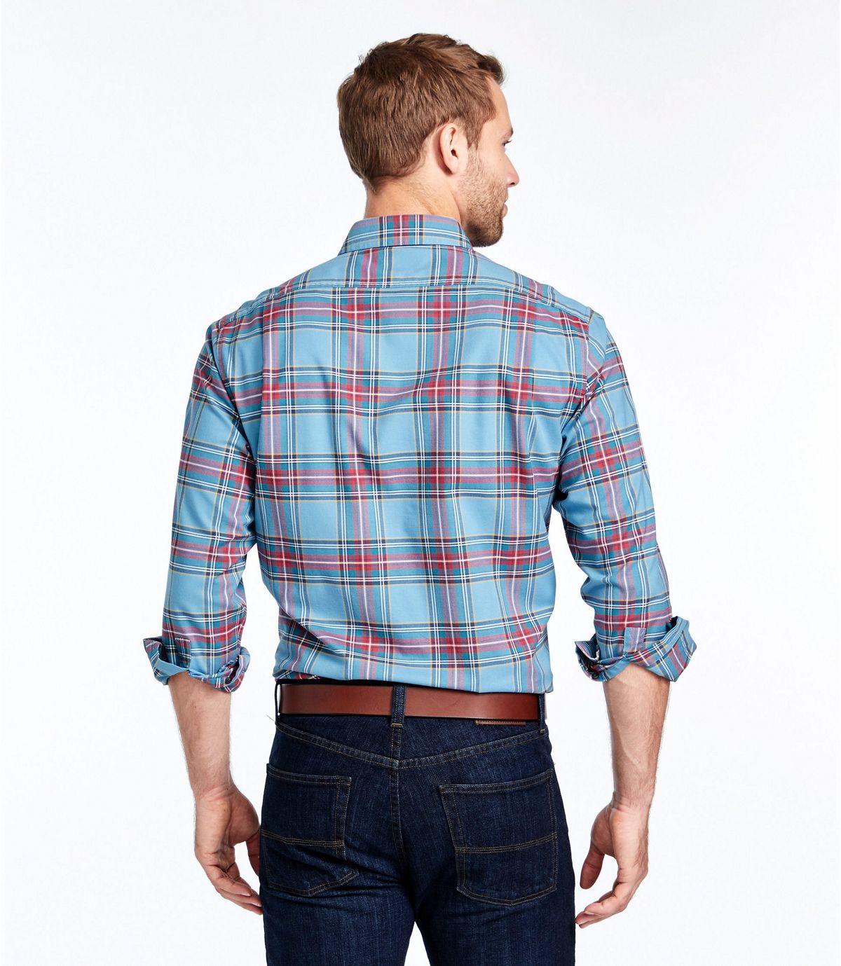 L.L.Bean Men's Easy-Care Lakewashed® Shirt, Long-Sleeve, Tartan