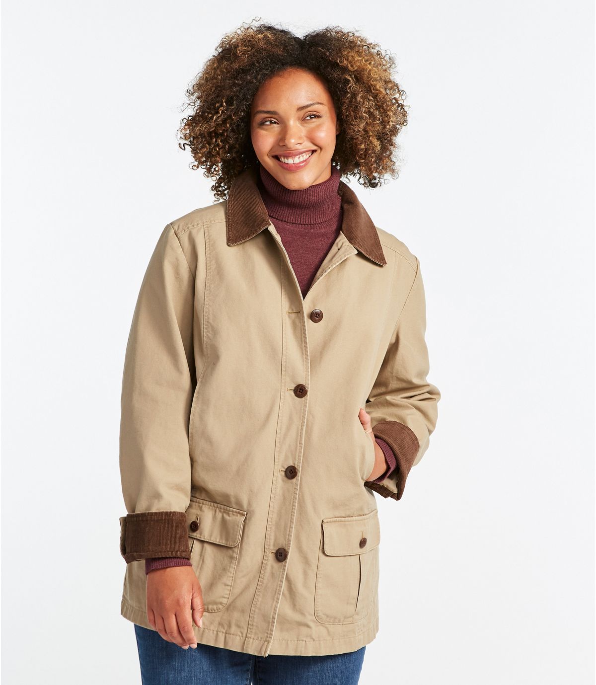 L.L.Bean Women's Adirondack Barn Coat, Flannel-Lined