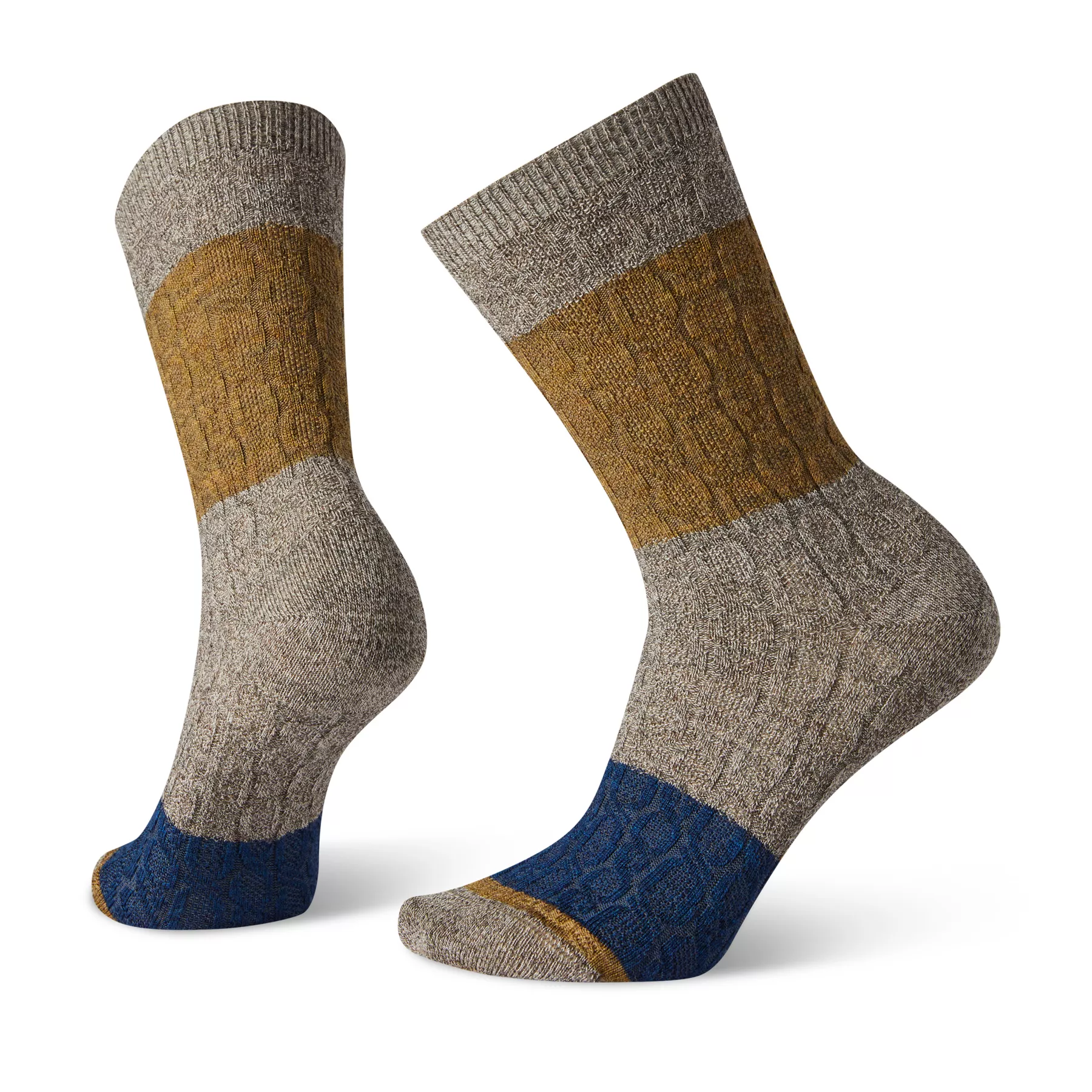 Women's Smartwool Colorblocked Cable Crew Socks