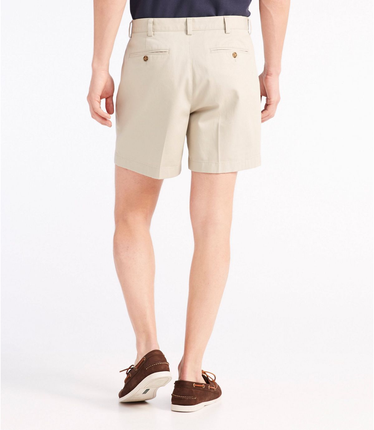L.L.Bean Men's Wrinkle-Free Double L Chino Shorts, Hidden Comfort Waist Plain Front 6" Inseam