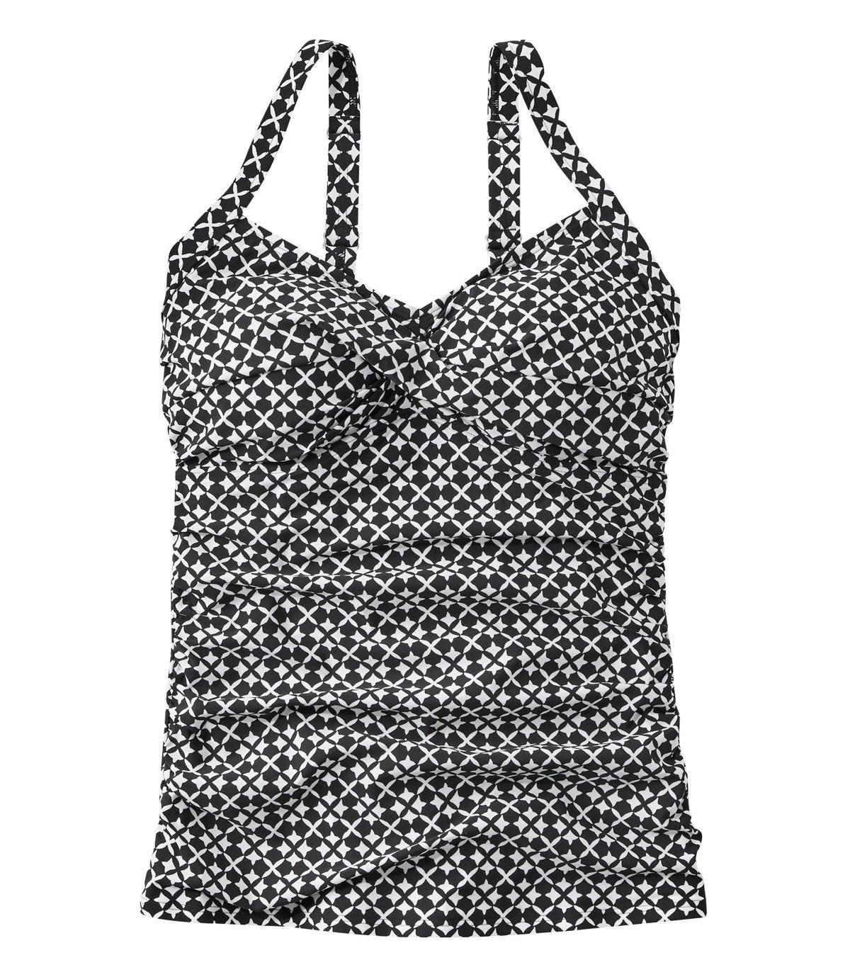 L.L.Bean Women's Slimming Swimwear, Tankini Top Print