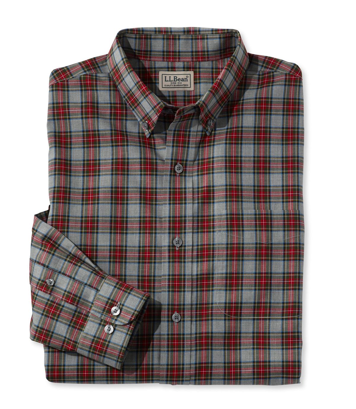 L.L.Bean Men's Wrinkle-Free Mini-Tartan Shirt, Traditional Fit