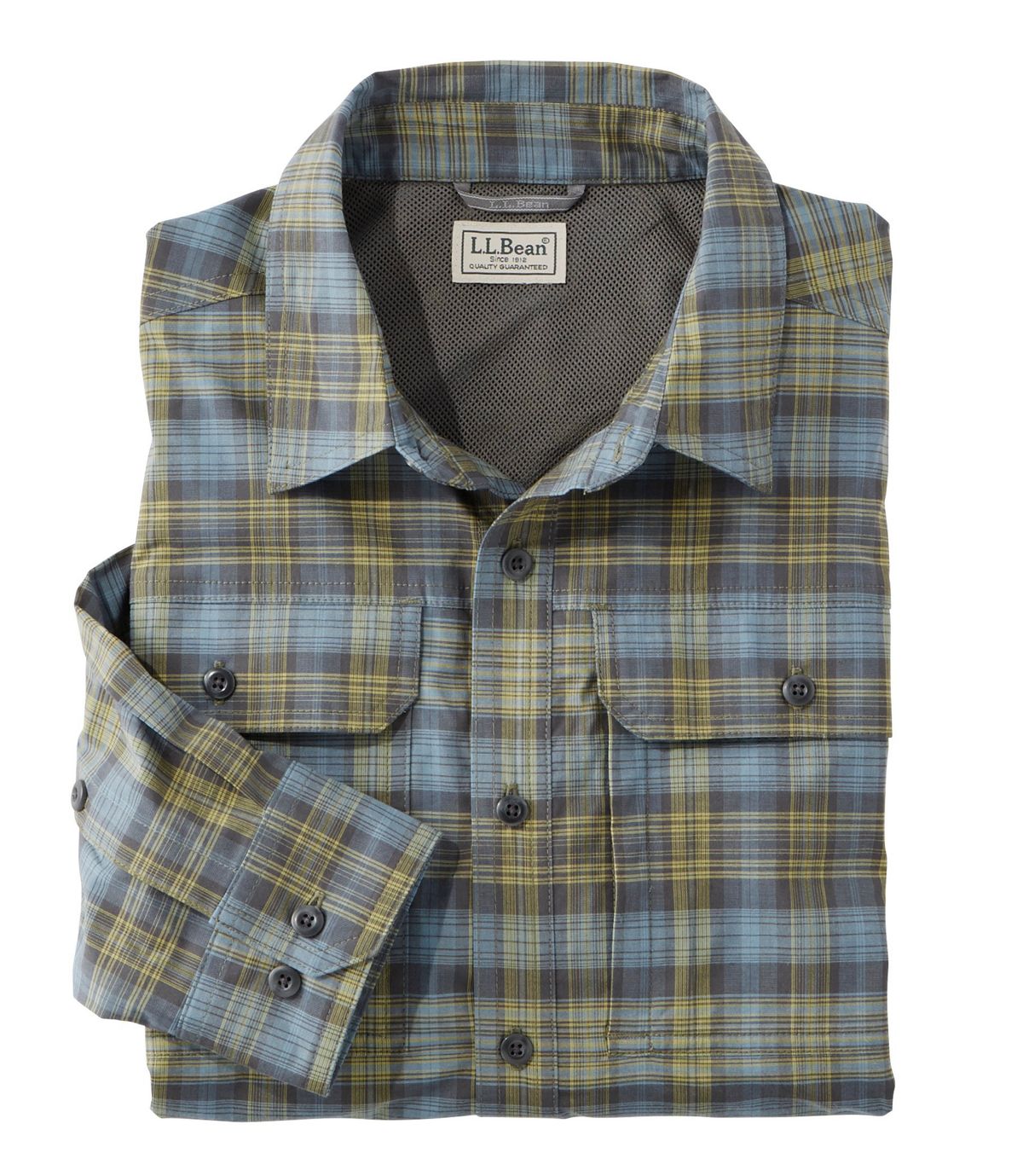 L.L.Bean Men's Long-Sleeve Cresta Hiking Shirt, Plaid