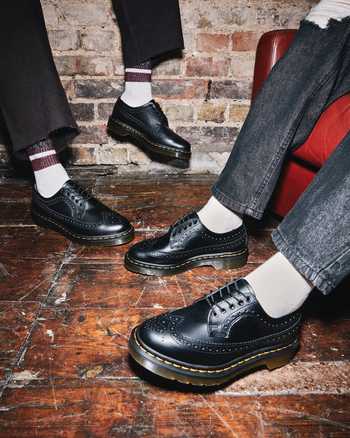 3989 Yellow Stitch Smooth Leather Brogue Shoes,MEN'S BEST SELLERS,no.707