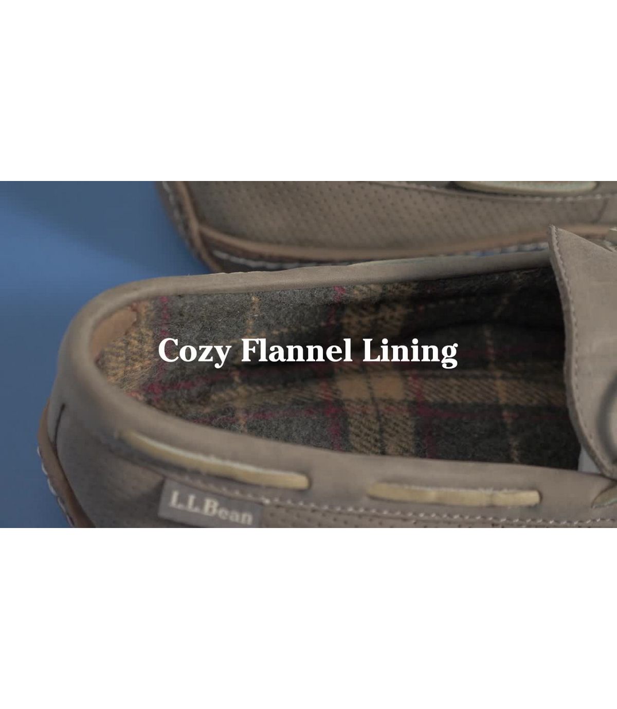 L.L.Bean Handsewn Slippers, Perforated Flannel-Lined