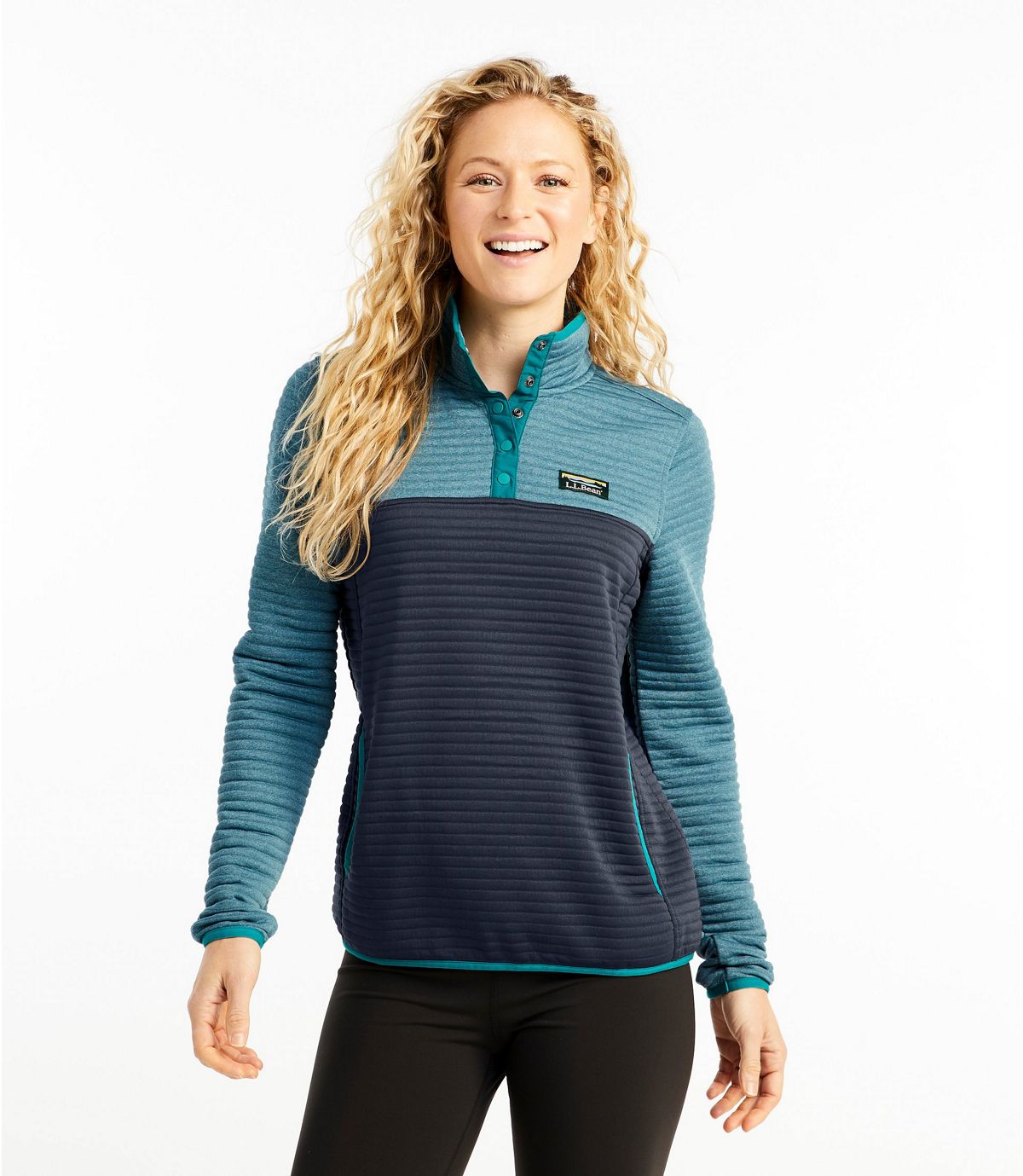 L.L.Bean AirLight Pullover, Colorblock