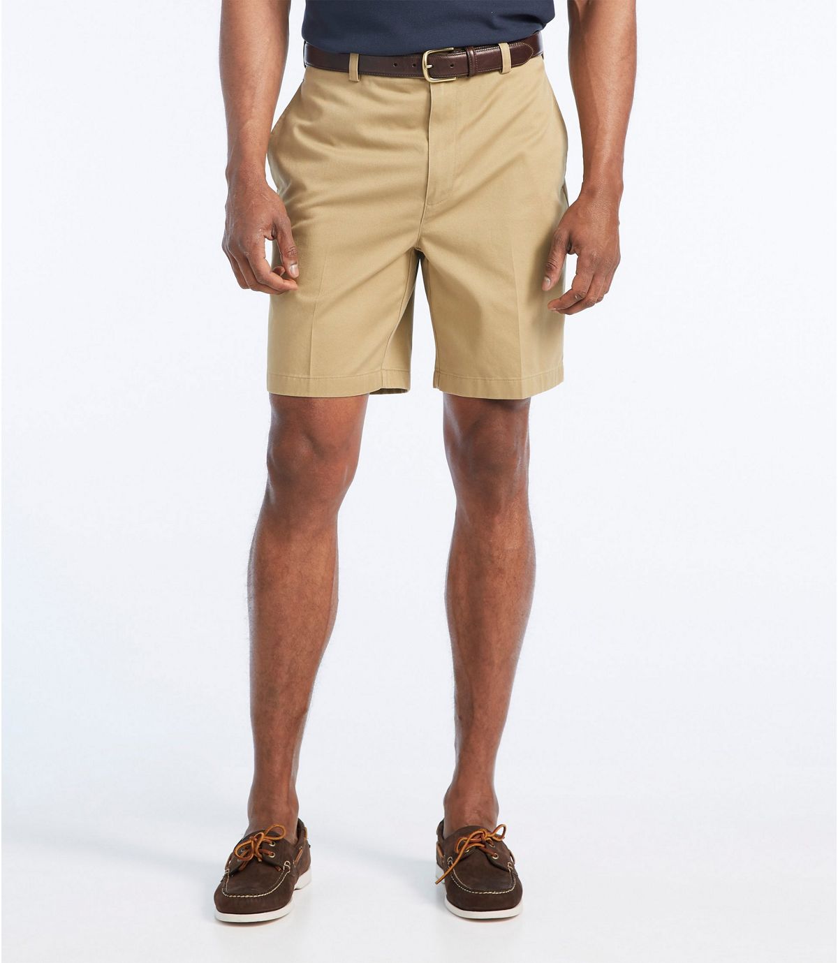 L.L.Bean Men's Wrinkle-Free Double L® Chino Shorts, Natural Fit Plain Front 8" Inseam