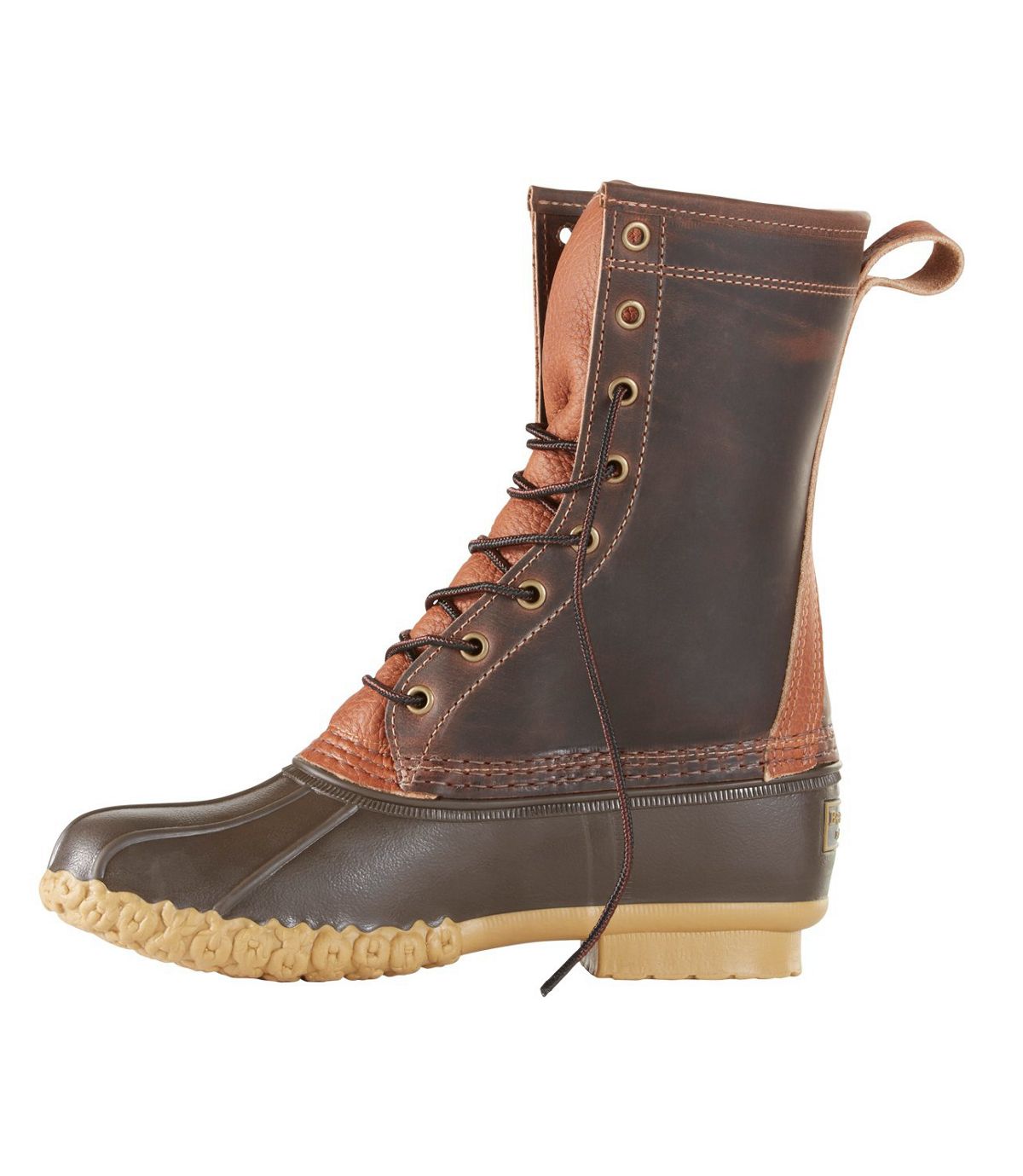 L.L.Bean Signature Tumbled-Leather L.L.Bean Boots, 10" Shearling-Lined