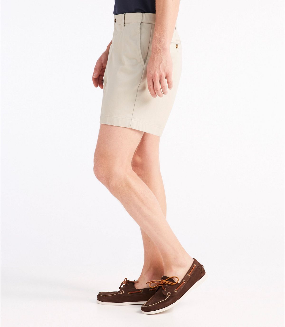 L.L.Bean Men's Wrinkle-Free Double L Chino Shorts, Hidden Comfort Waist Plain Front 6" Inseam