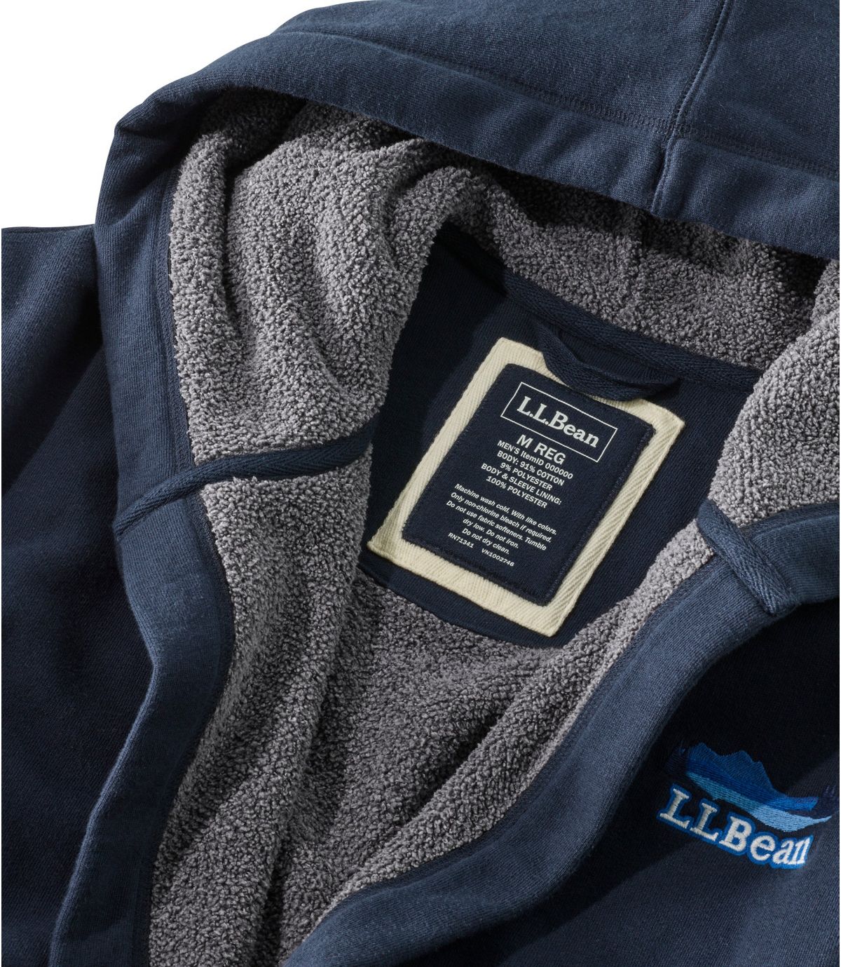 L.L.Bean Men's Rugby Robe, Fleece-Lined