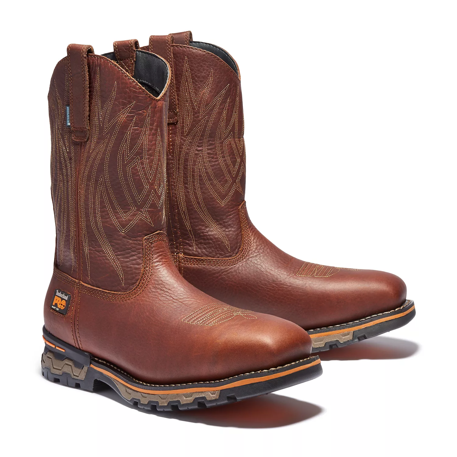 Men's Timberland PRO AG Boss Square Alloy Toe Pull-On Work Boots