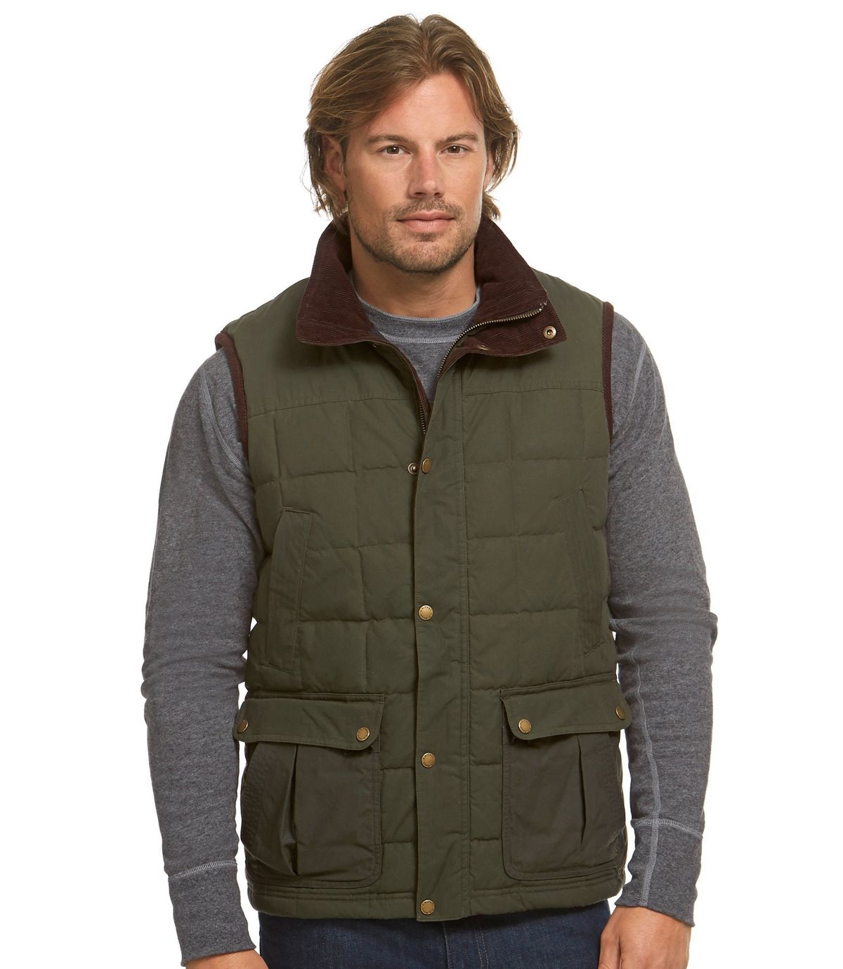 L.L.Bean Men's L.L.Bean Upcountry Waxed Cotton Down Vest