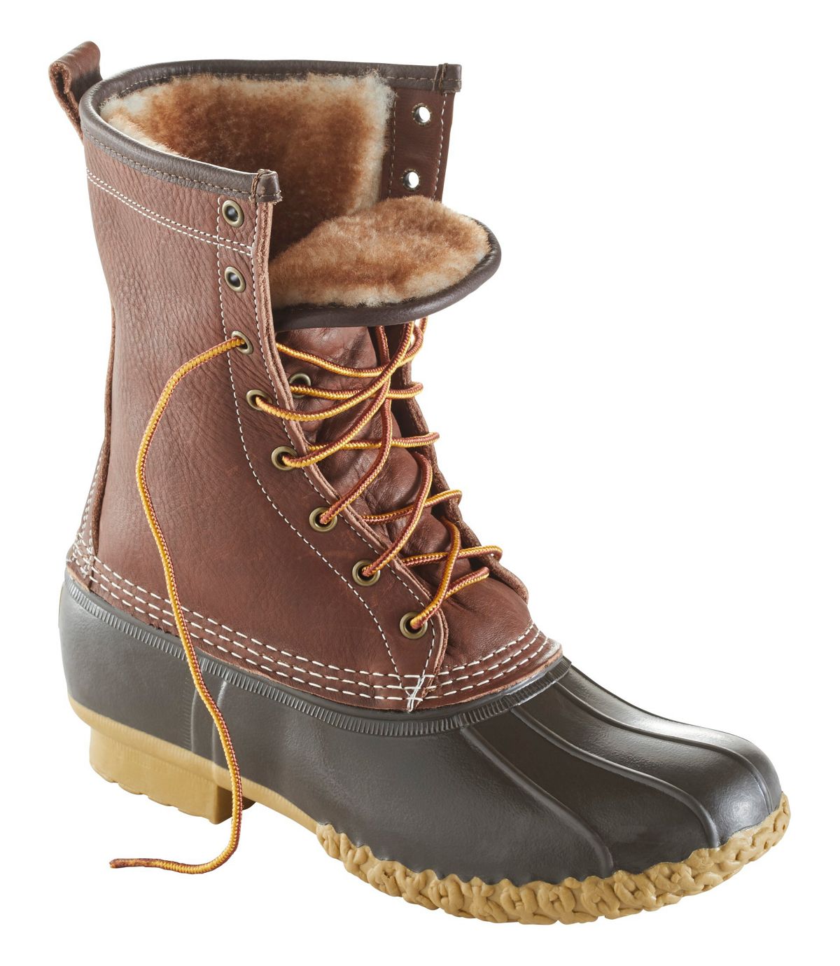 L.L.Bean Bean Boots by L.L.Bean®, 10" Tumbled-Leather Shearling-Lined