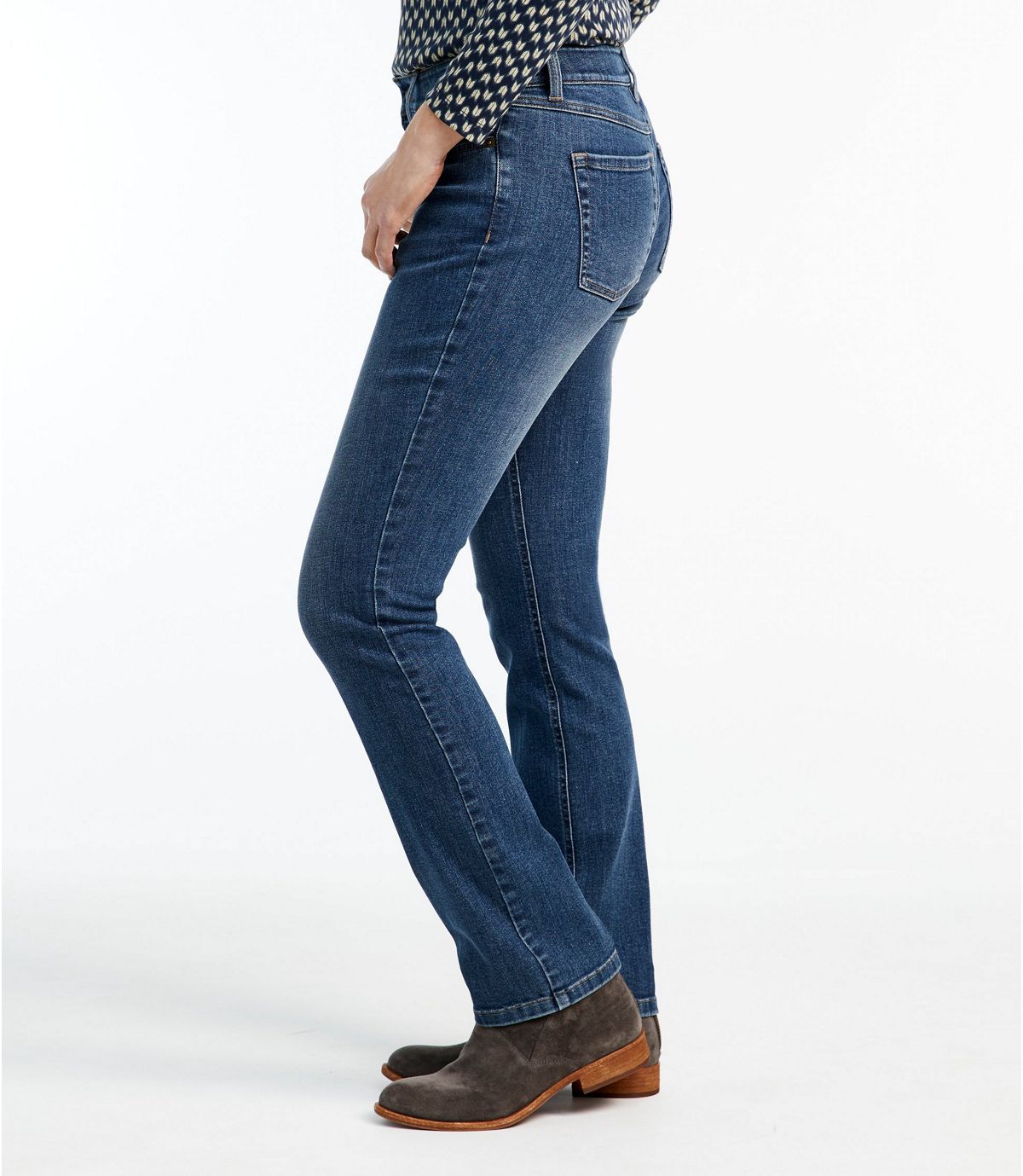 L.L.Bean Women's BeanFlex Jeans, Favorite Fit Straight-Leg