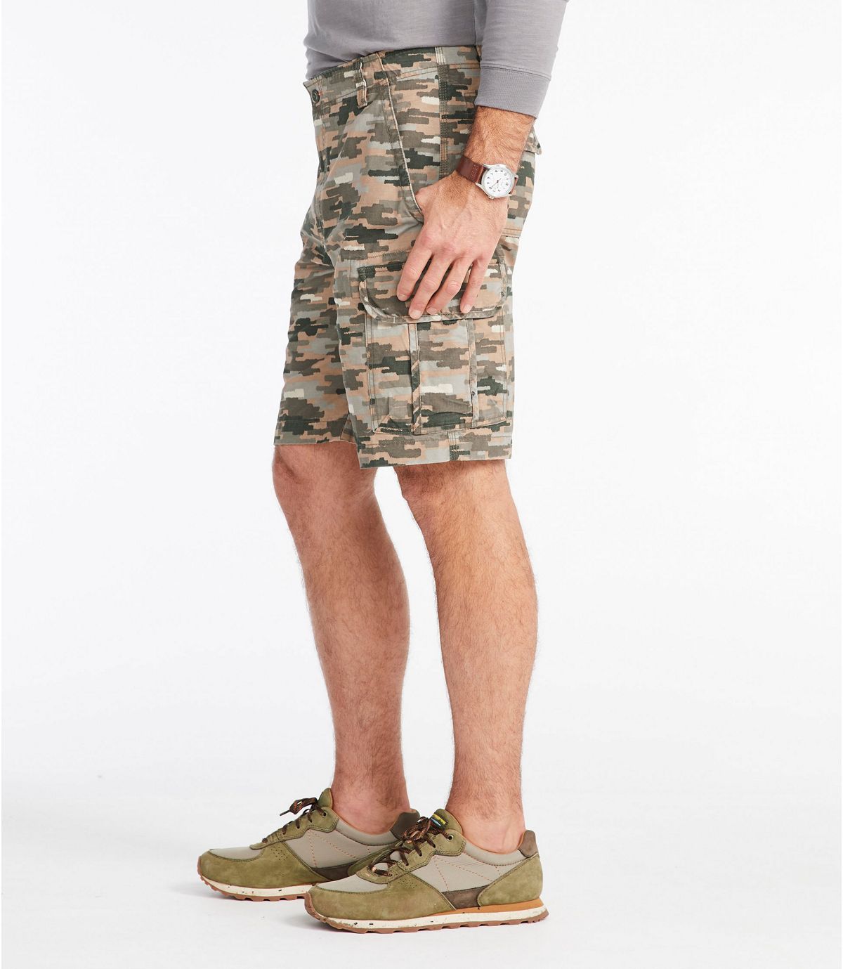 L.L.Bean Men's L.L.Bean Allagash Cargo Shorts, Natural Fit Camouflage