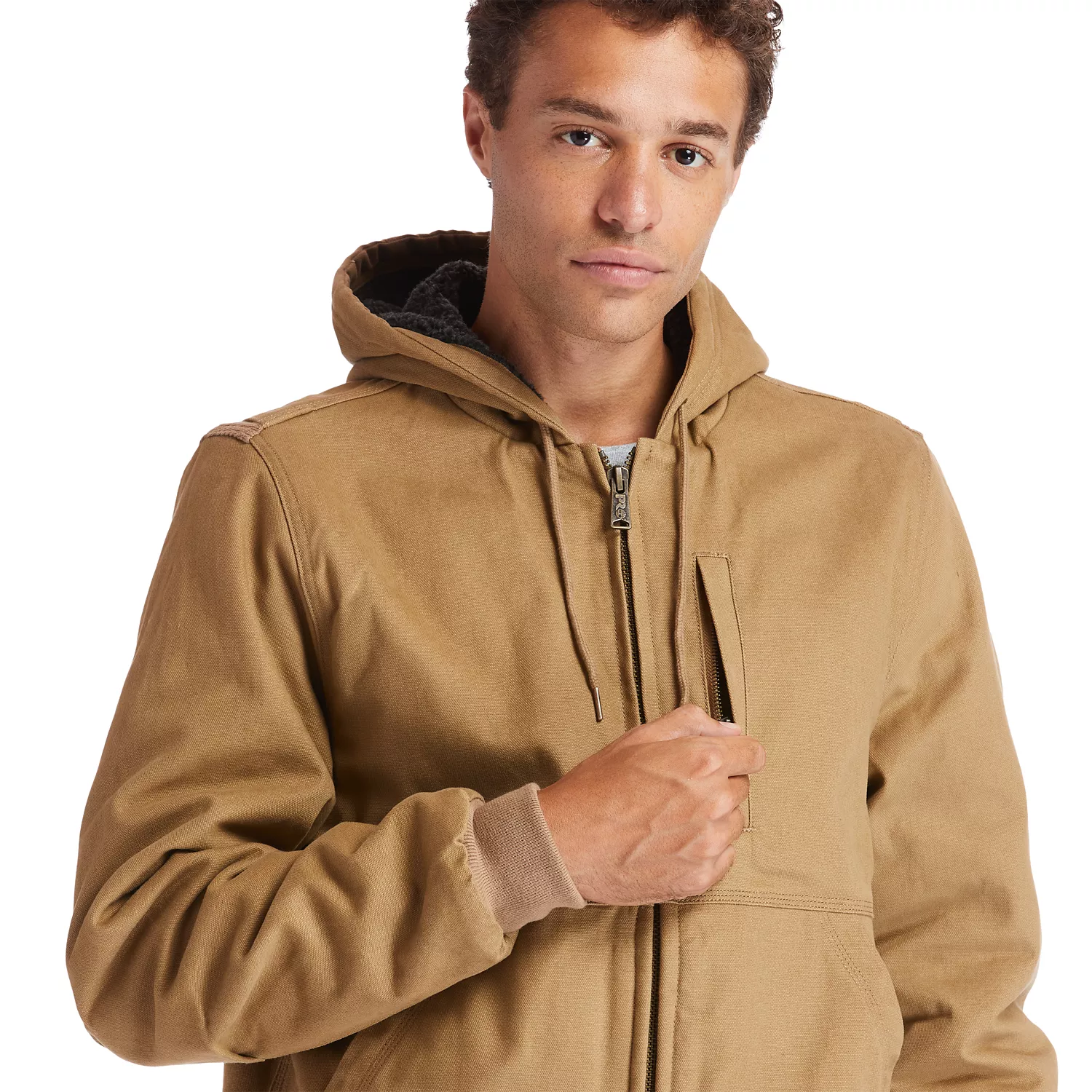 Men's Big & Tall Timberland PRO Gritman Lined Canvas Hooded Jacket