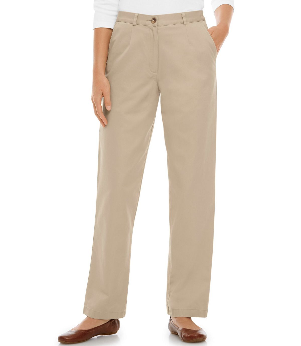 L.L.Bean Women's Wrinkle-Free Bayside Pants, Original Fit Comfort Waist