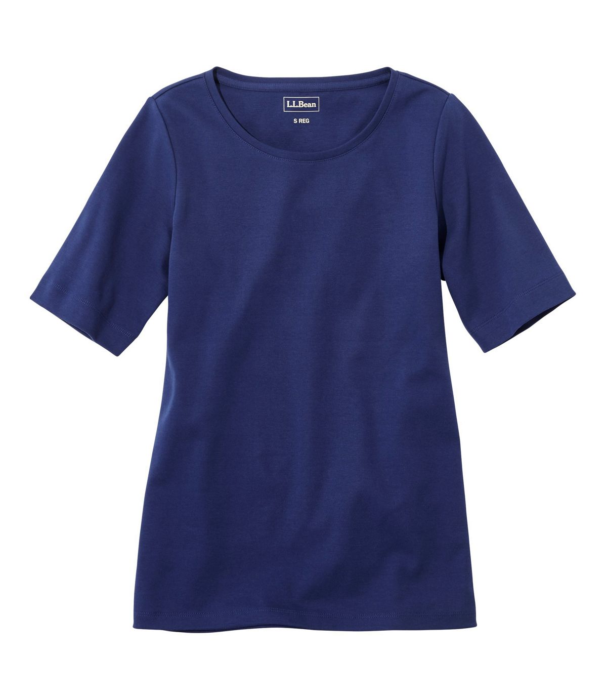 L.L.Bean Women's L.L.Bean Jewelneck Tee, Elbow-Sleeve