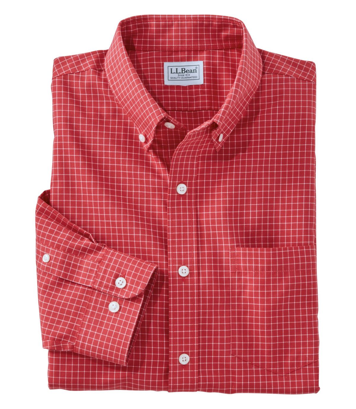 L.L.Bean Men's Wrinkle-Free Check Shirt, Slightly Fitted