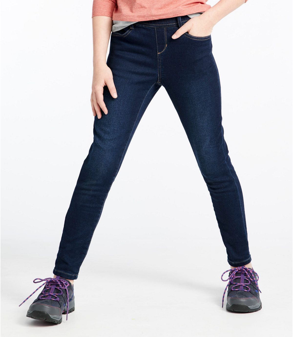 L.L.Bean Girls' L.L.Bean Pull-On Stretch Jeans