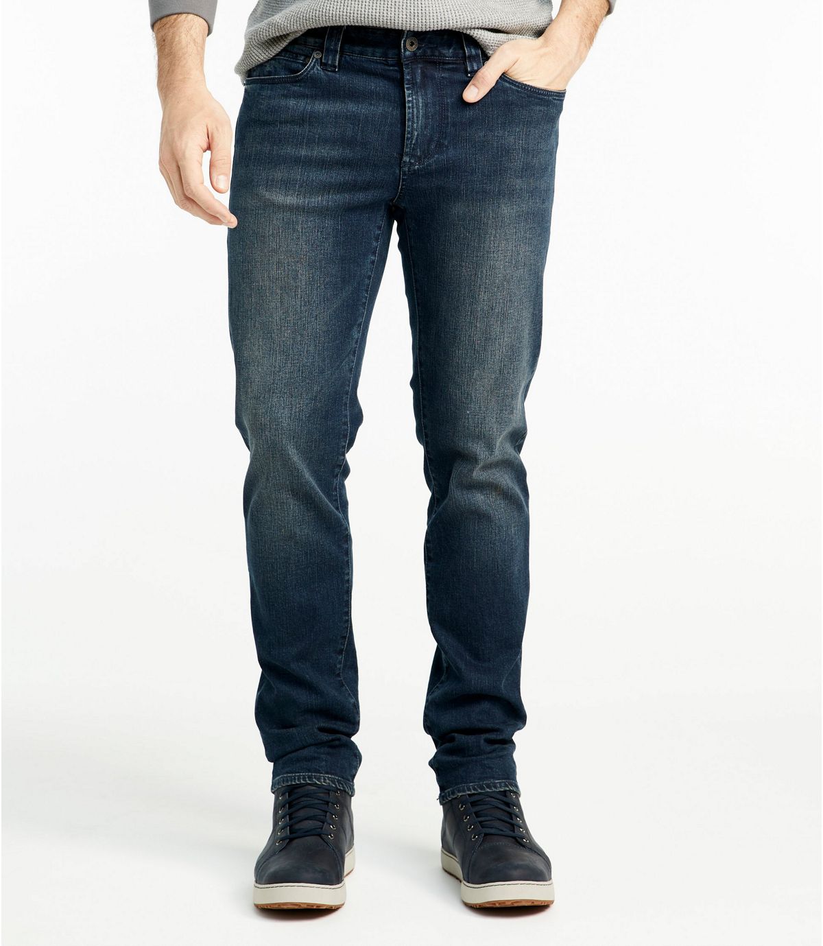 L.L.Bean Signature Five-Pocket Jeans with Stretch, Slim Straight