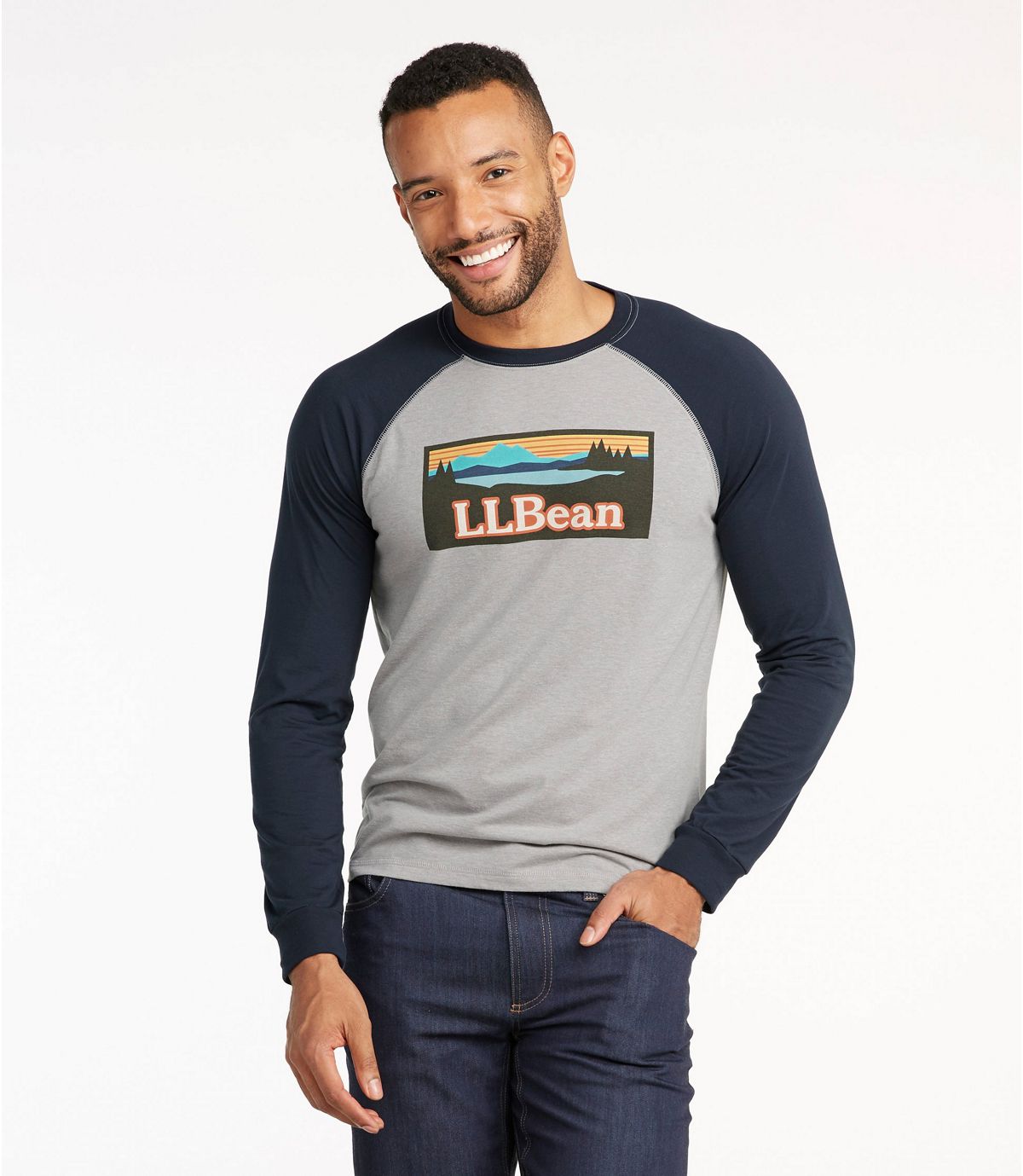 L.L.Bean Men's Bean's Performance Graphic Tee, Long-Sleeve
