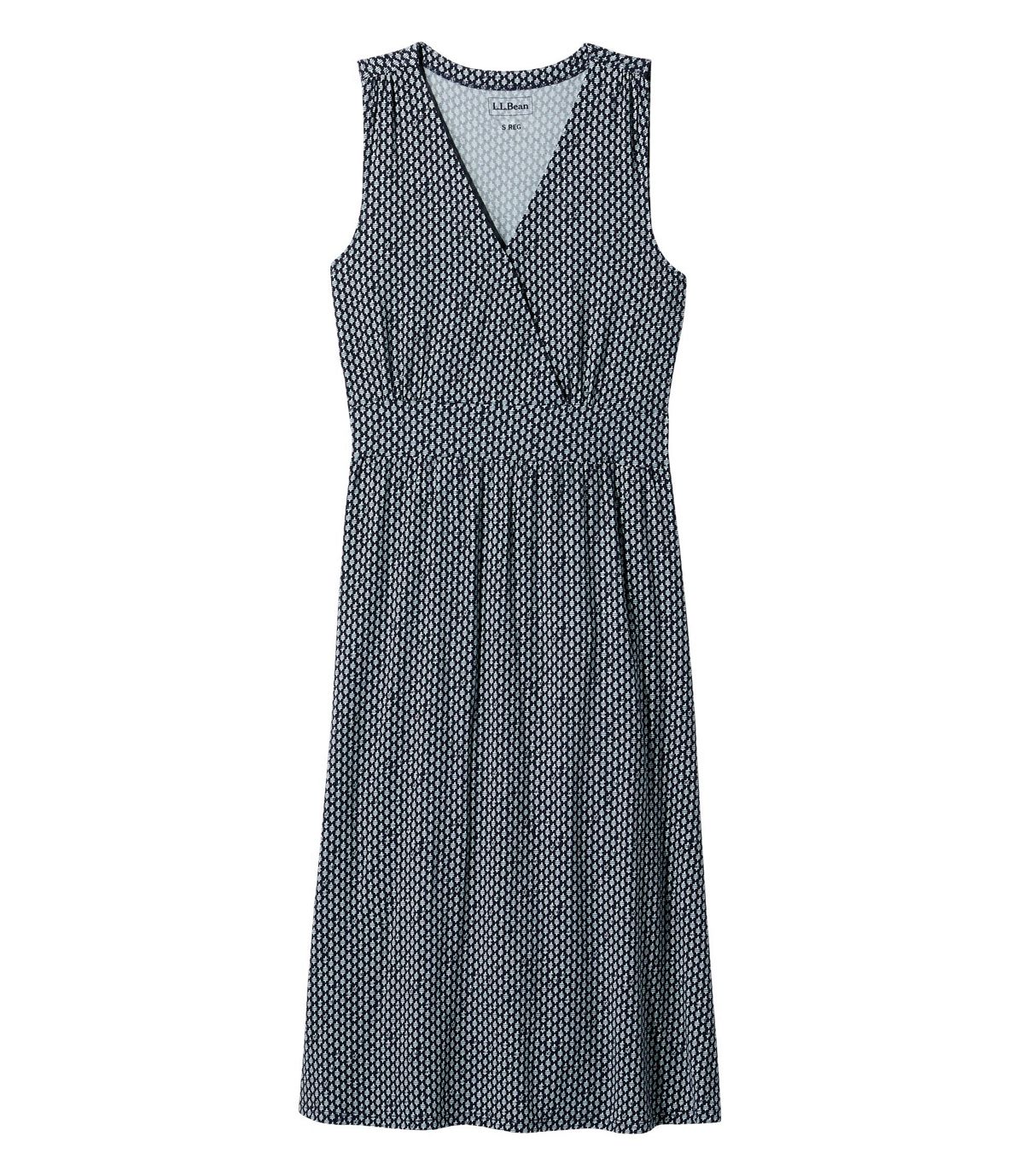 L.L.Bean Women's Summer Knit Dress, Sleeveless Print