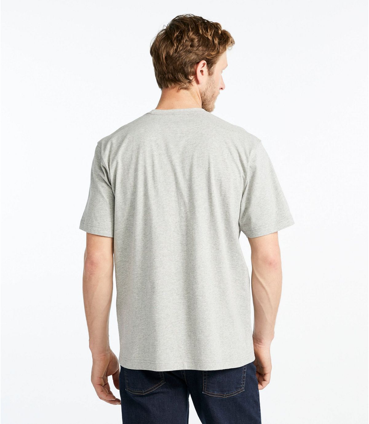 L.L.Bean Men's Carefree Unshrinkable Tee, L.L.Bean Logo, Short-Sleeve